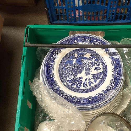 32 - Massive joblot comprising mainly of kitchenware. Tudorware, Meakin cake plates,  knife block, Church... 