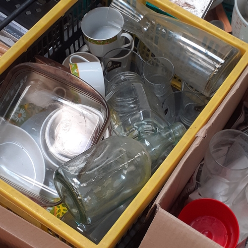 32 - Massive joblot comprising mainly of kitchenware. Tudorware, Meakin cake plates,  knife block, Church... 