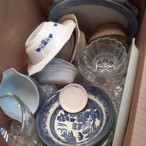 32 - Massive joblot comprising mainly of kitchenware. Tudorware, Meakin cake plates,  knife block, Church... 