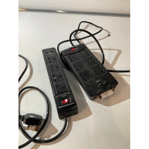 211 - 4 way & 8 way extension leads with usb ports