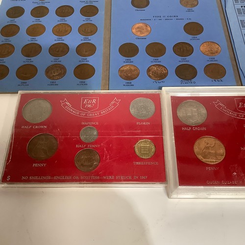 64 - 2x 1967 coinage of Great Britain sets - half crown to half penny & Great Britain 1937 halfpennies co... 