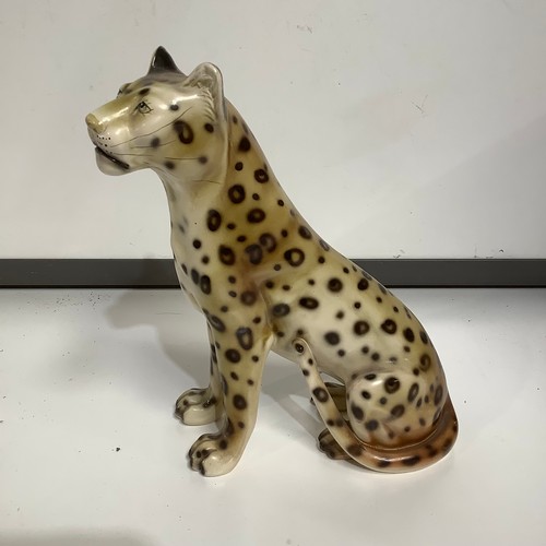 66 - Large ceramic cheetah ornament