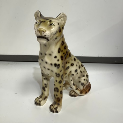 66 - Large ceramic cheetah ornament