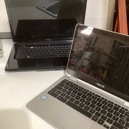 440 - ASUS Chromebook, dell laptop & 3 dvd players as untested