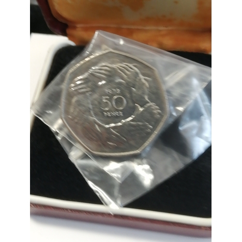 20A - 1973 EEC proof 50p in red presentation box