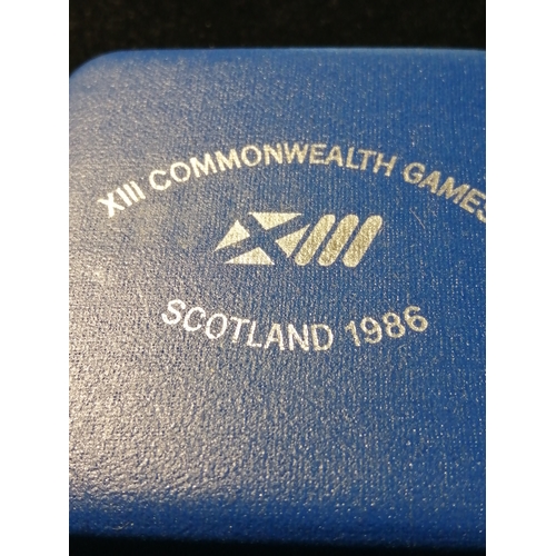 30A - 1986 silver proof 2 pounds coin (commonwealth games) in original blue presentation box