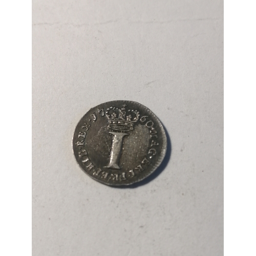 38A - 1760 George II maundy penny in extremely fine condition