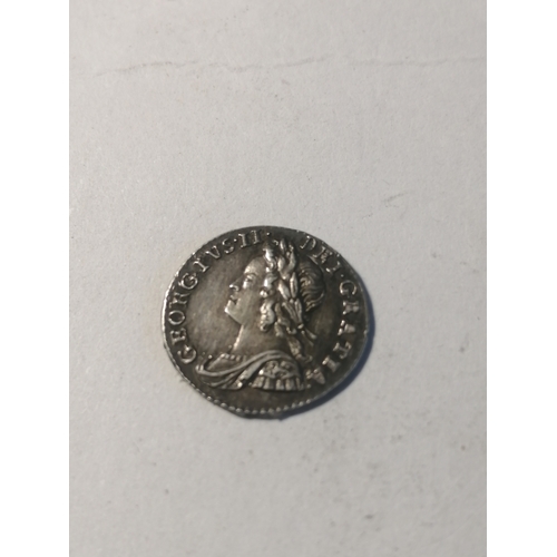 38A - 1760 George II maundy penny in extremely fine condition