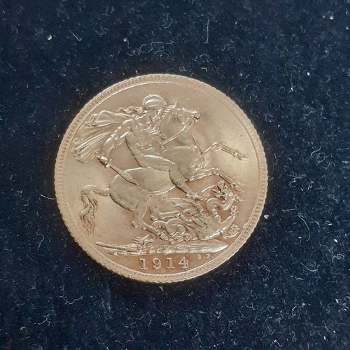 50A - 1914 George V full gold sovereign in very fine condition