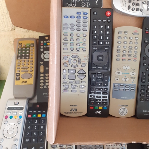 72A - Quantity of remote controls.  Top brands included, Hillips, Toshiba, Techbika etc.