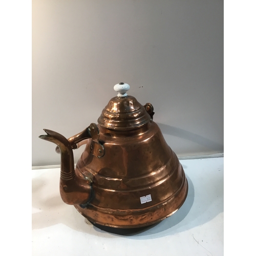 36 - Large copper kettle