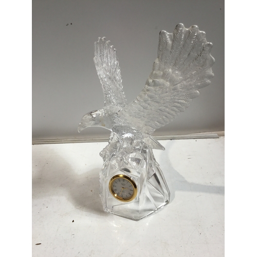 42 - Royal crystal rock eagle clock