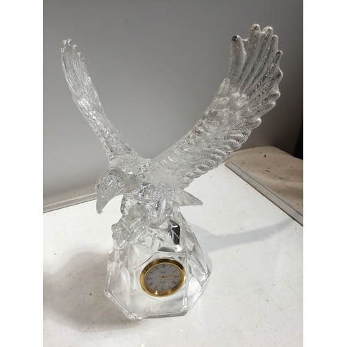 42 - Royal crystal rock eagle clock