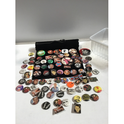 47 - Collection of badges to include Shakin Stevens, Human League, Duran Duran and more