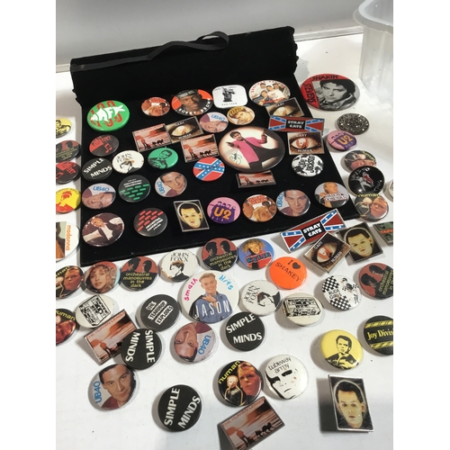 47 - Collection of badges to include Shakin Stevens, Human League, Duran Duran and more