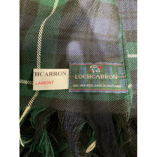 477B - 2 lochcarron scarfs 100% new wool