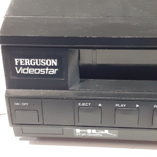 45 - Ferguson video cassette recorder. Model number 3V59. Power tested OK but does not play video.