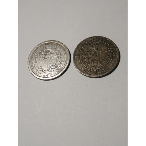 32A - COINS : 1816 and 1899 shillings