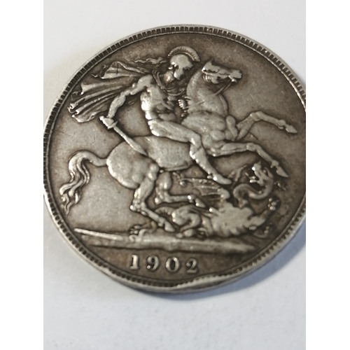 38A - COINS : 1902 Edward VII crown in very fine condition