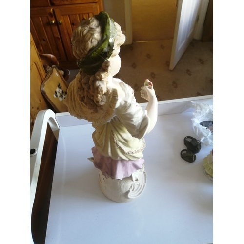 40A - German Bisque girl figurine (41cm tall)