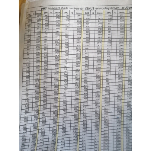 44A - Vintage Anchor / DMC /Venus embroidery thread conversion chart