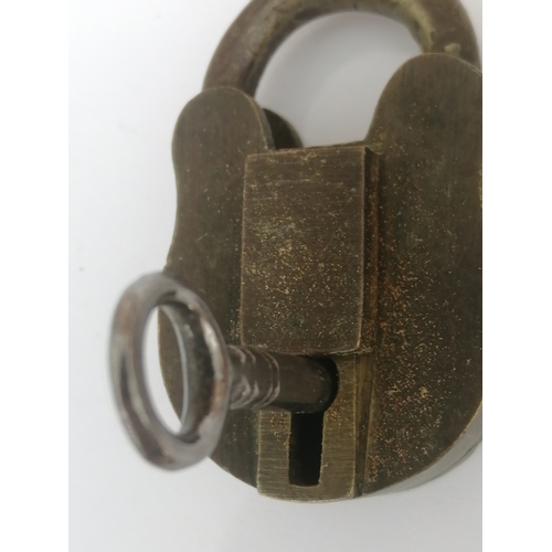 46A - 2 x vintage padlocks with keys