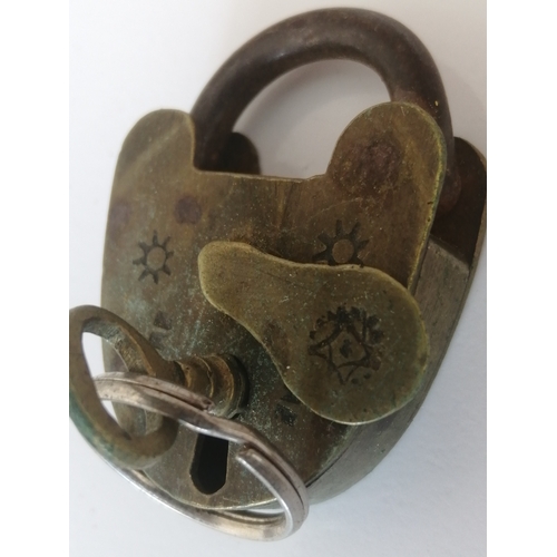 46A - 2 x vintage padlocks with keys