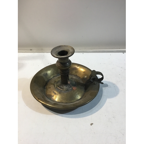 295 - Brass portable candle stick holder