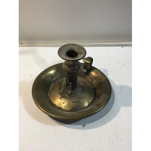 295 - Brass portable candle stick holder