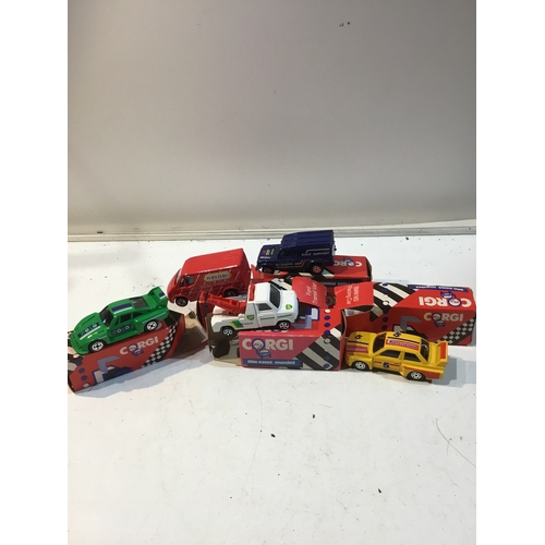 296 - Boxed Corgi die cast inc Ford transit van, Land Rover, Porsche 935, transit wrecker & BMW M3