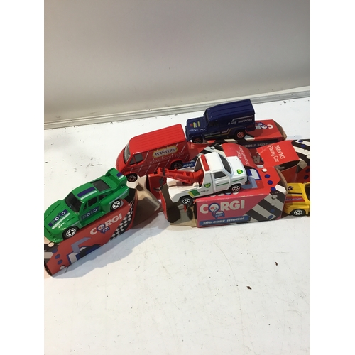 296 - Boxed Corgi die cast inc Ford transit van, Land Rover, Porsche 935, transit wrecker & BMW M3