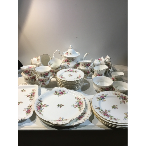 301 - Royal Albert Moss Rose tea service set