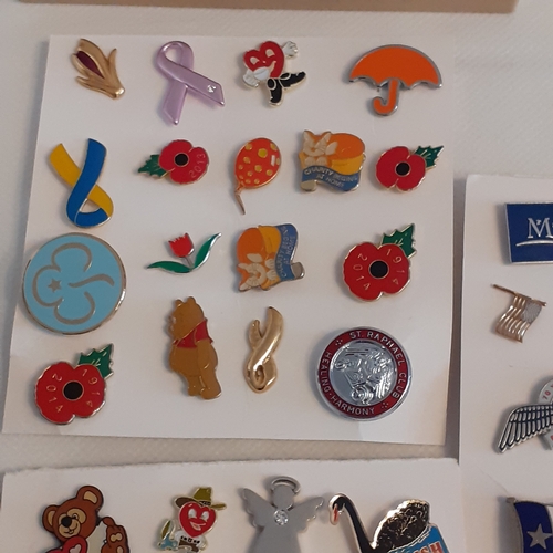 1 - Quantity of pin badges. Some interesting ones relating to the war and forces, some charity and some ... 