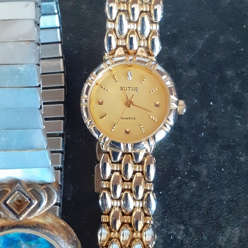 66 - Group of metal strap womens watches. Various makes and require batteries but overall mostly good con... 