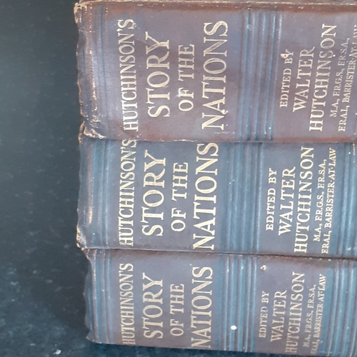 8 - Hutchinson Story of the Nations volumes 1, 2 and 3. All pages present and mostly clean. One page in ... 