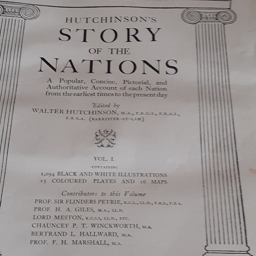 8 - Hutchinson Story of the Nations volumes 1, 2 and 3. All pages present and mostly clean. One page in ... 