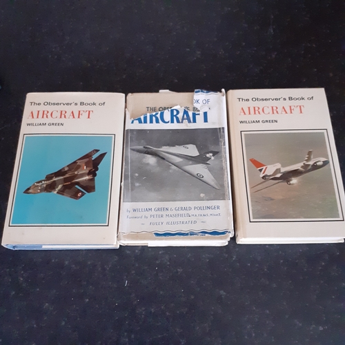 19 - Three Observer's books on aircraft. 1953, 1976 and 1980. Overall books are good but one has missing ... 