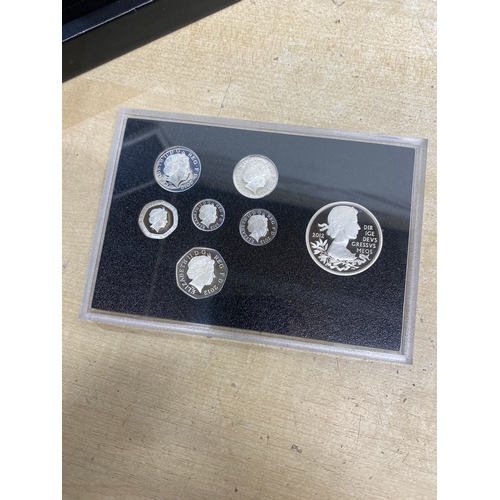 50A - Diamond Jubilee Silver Proof Set, 2012, £5 down to 1p, in case & box with COA