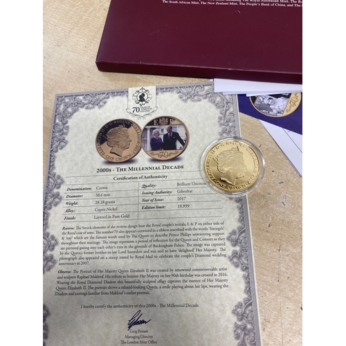 53A - 2000s - the millennial decade - 2017 one crown brilliant uncirculated coin in case with COA depictin... 