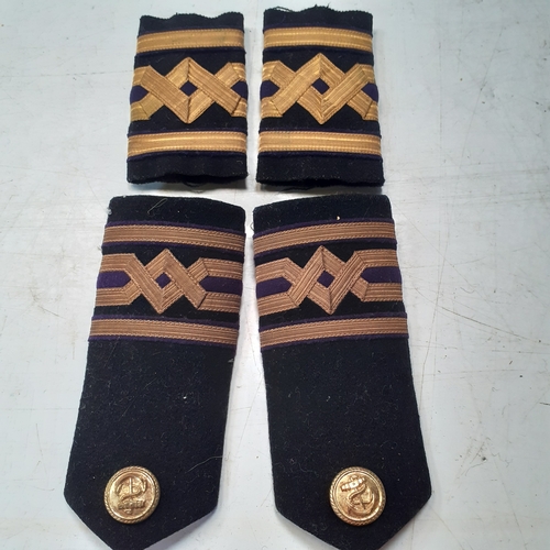 49 - Set of Merchant Navy possibly WW1 Officers Epaulettes. Nice condition and detail