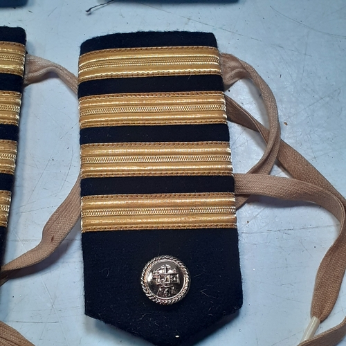 47 - Set of Merchant Navy possibly WW1 Officers Epaulettes. Nice condition and detail