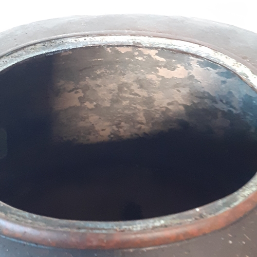 21 - Vintage coper kettle. Quite heavy. Has had repair to base but remainder in expected Vintage conditio... 