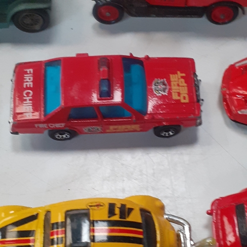 28 - Quantity of die-cast,  hot wheel's, matchbox  etc. Mostly payed with. Includes a large variety of ma... 