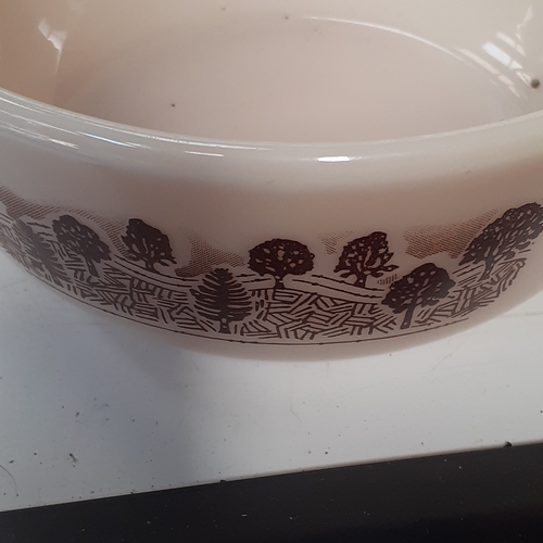 12 - Pyrex lot. Mixed dishes and lids. Some vintage patterns. No damage