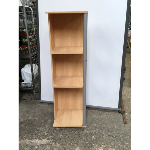 378 - 4ft tall wooden shelving unit