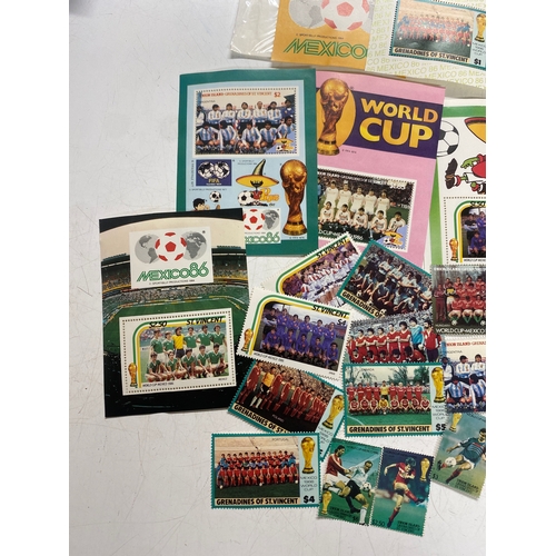 74A - Quantity of World Cup stamps inc Mexico 86, St Vincent & Grenadines