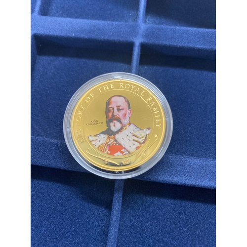 80A - 24 carat gold plated one dollar coin from the Cook Islands featuring King Edward CII - 2009 dated