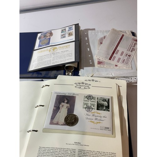 63 - The Royal Family coins & stamps of the world - 2 albums - with first day covers inc crowns