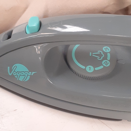 12 - 2 x travel irons. Philips Stewardess and Morphy Richards Voyager. Both with carrying bags, good cond... 