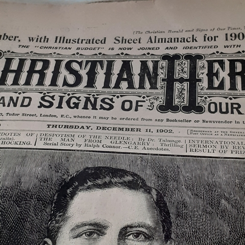 22 - More than 20 copies of the Christian Herald newspaper, various dates, mostly early 1900s. Good condi... 